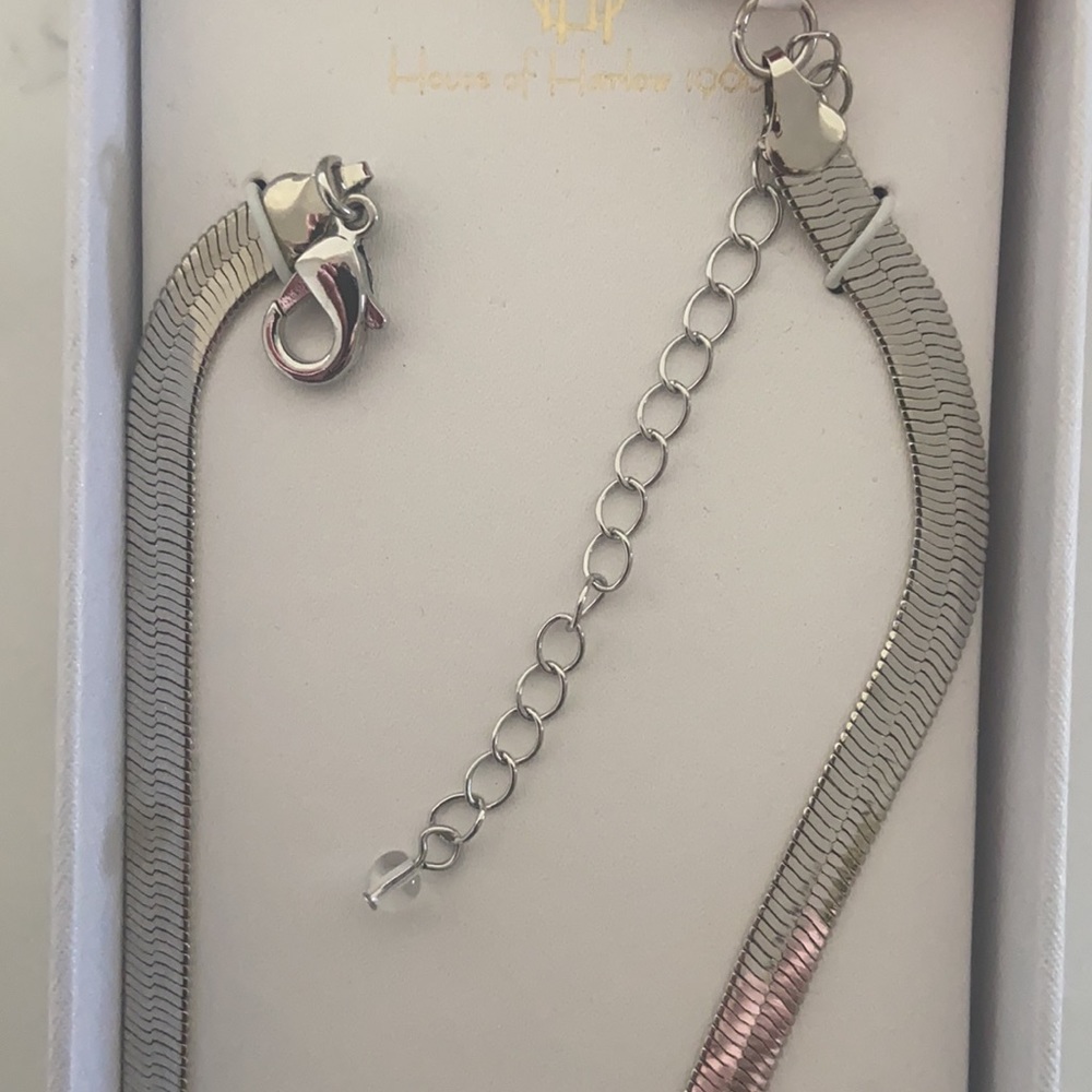 House of Harlow 1960 16” + 3” silver tone chain necklace modern jewelry minimal - Picture 10 of 10